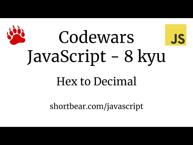 convert hex number to decimal javascript