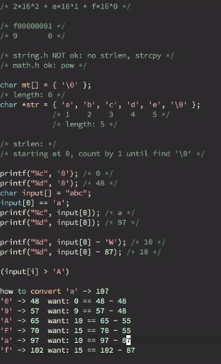 convert hex string to int