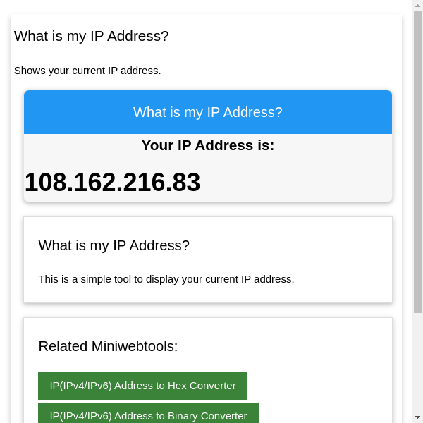 convert ip address hex